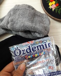 جوراب شلواری دخترانه حوله ای ترک