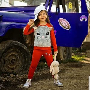 بلوز شلوار دخترانه گربه