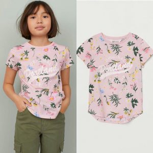 تیشرت تابستانی H&M صورتی
