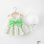 سارافن دخترانه حلقه ای گل سبز