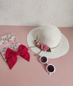 خرید اینترنتی کلاه دخترانه تابستانی سفید
