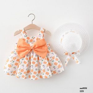 سارافن دخترانه حلقه ای گل زرد