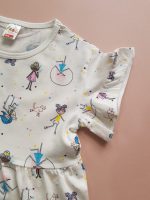 خرید اینترنتی پیراهن دخترانه راحتی ترک آستین چیندار