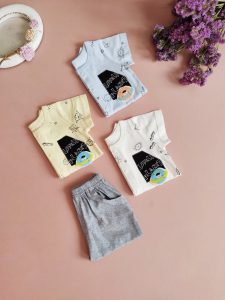 ست سرهمی و شلوارک اسپرت طرح زحل