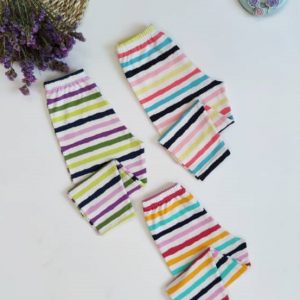 شلوارک دخترانه رنگی راه راه