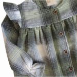 پیراهن دخترانه چهارخانه(پشمی) سبز