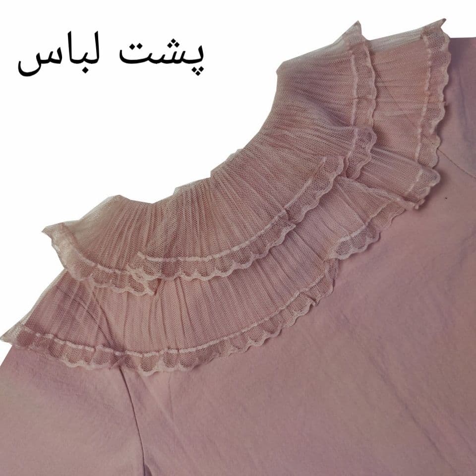 پشت شومیز دخترانه یقه توری