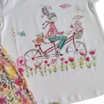 تیشرت شلوارک دخترانه دوچرخه
