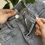 شلوار جین دحترانه/پسرانه راسته طوسی