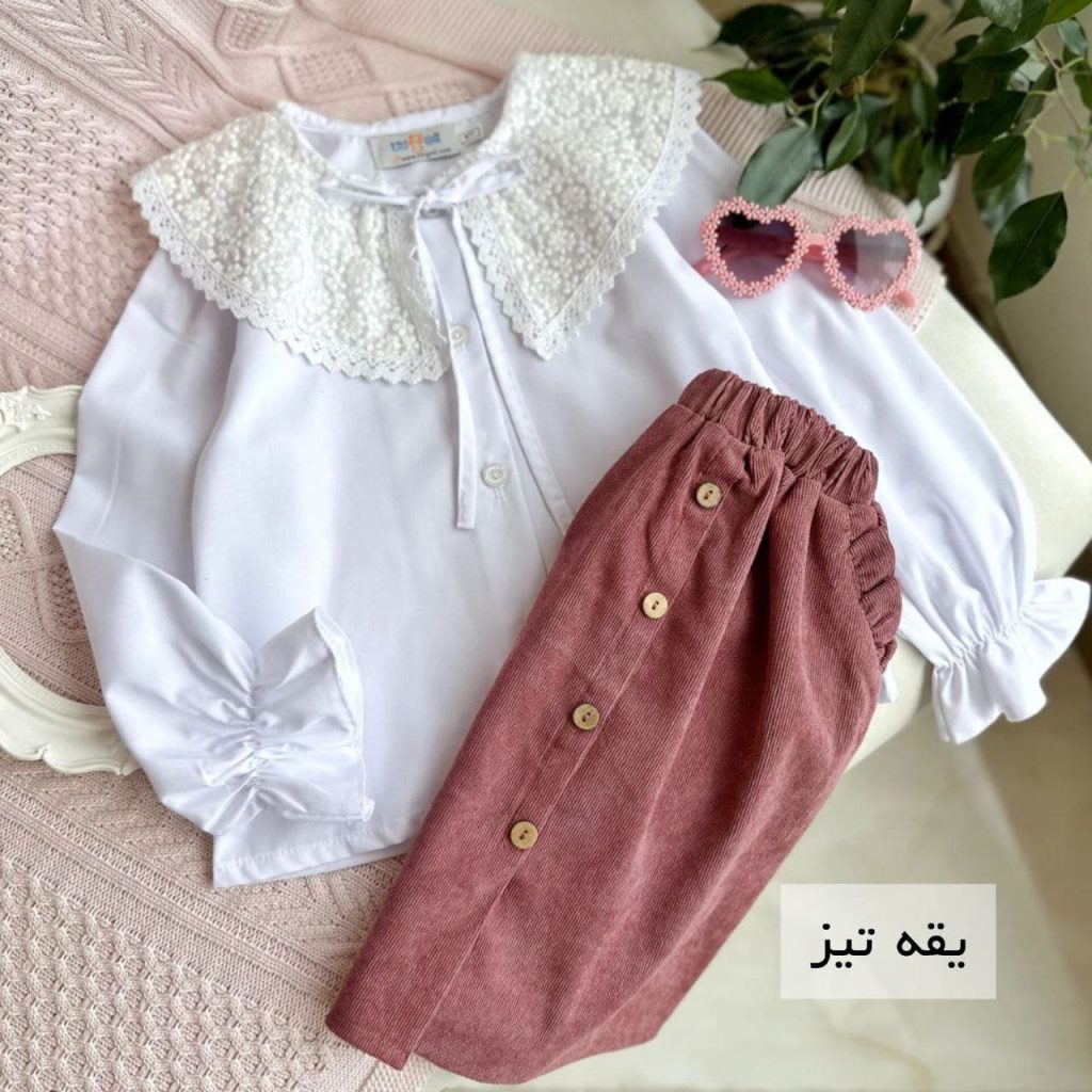 شومیز سفید دخترانه