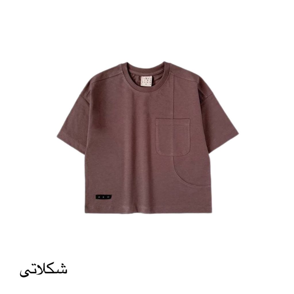 تیشرت رنگی اسپرت جلوجیب آکو